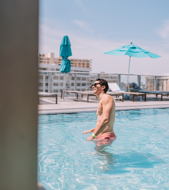 Man in a pool